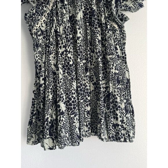 Sea New York Priya Organic Cotton Flutter Sleeve Floral Top Small Sustainable - Picture 11 of 12
